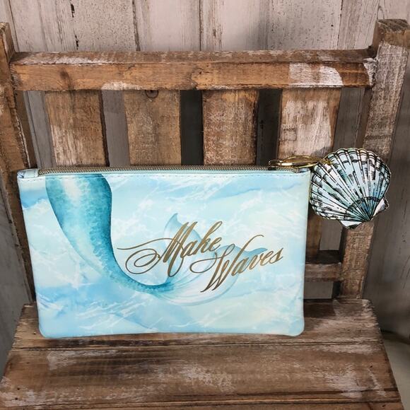 Punch Studio MAKE WAVES Travel Cosmetic or Pencil Pouch NWT - Picture 1 of 9